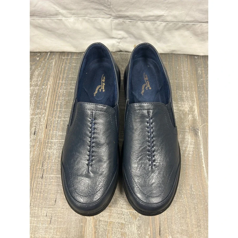 Easy Street Comfort Wave Navy Blue Slip On Loafers Womens 9 M 40-9560